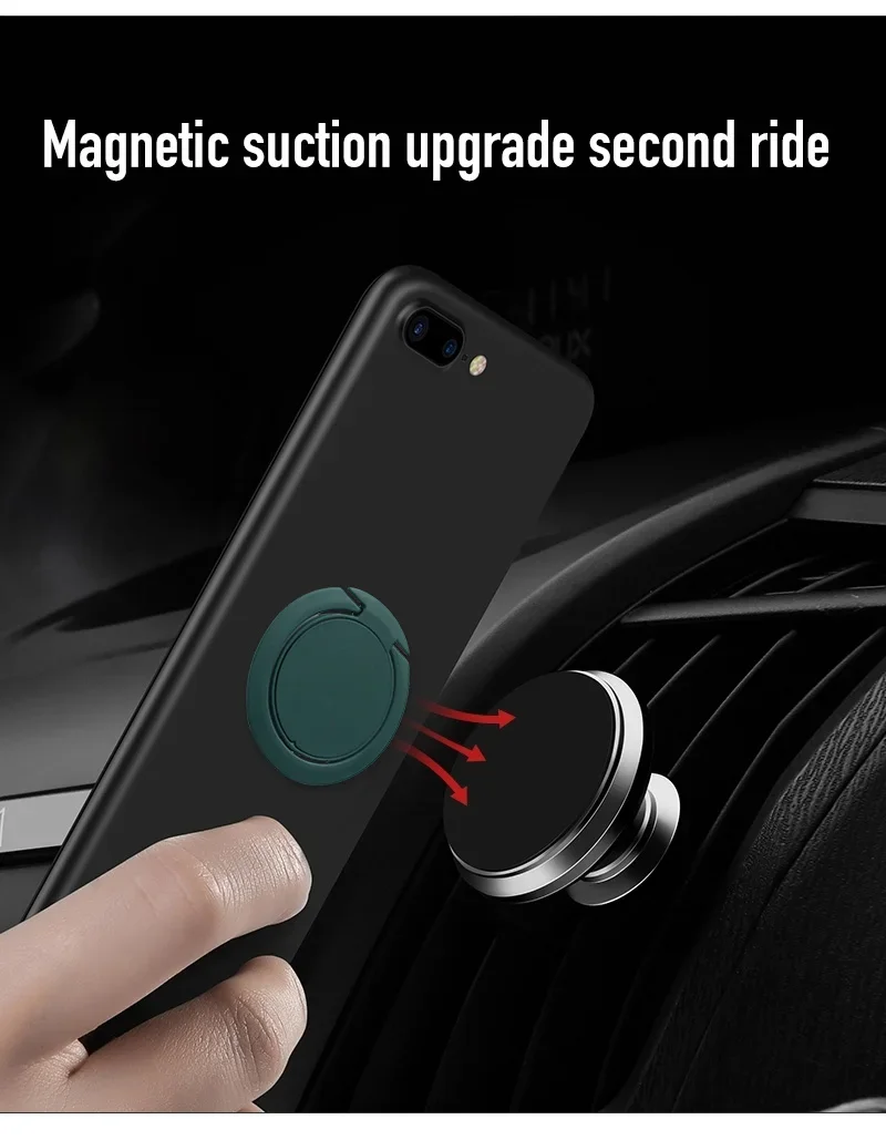 Universal Metall Handy Buchse Halter 360-Grad-Drehung Finger Ring Unterstützung Magnetische Auto Halterung Ständer Zubehör – Detail 1