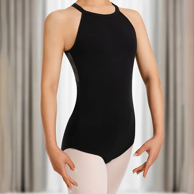 グリシコ バレエ ホルターネック レオタード 大人 ブラックラベル