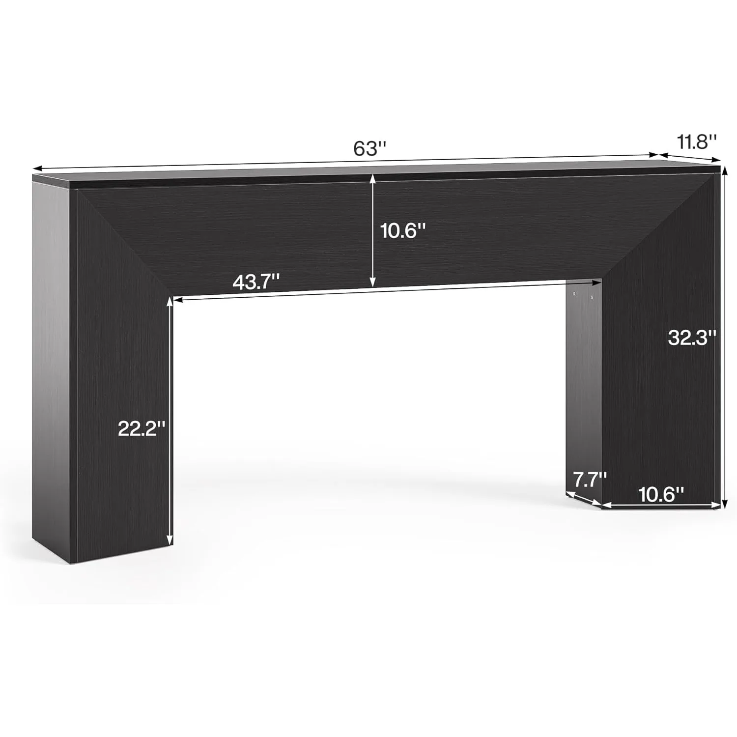 Extra Long Black Console Table 3