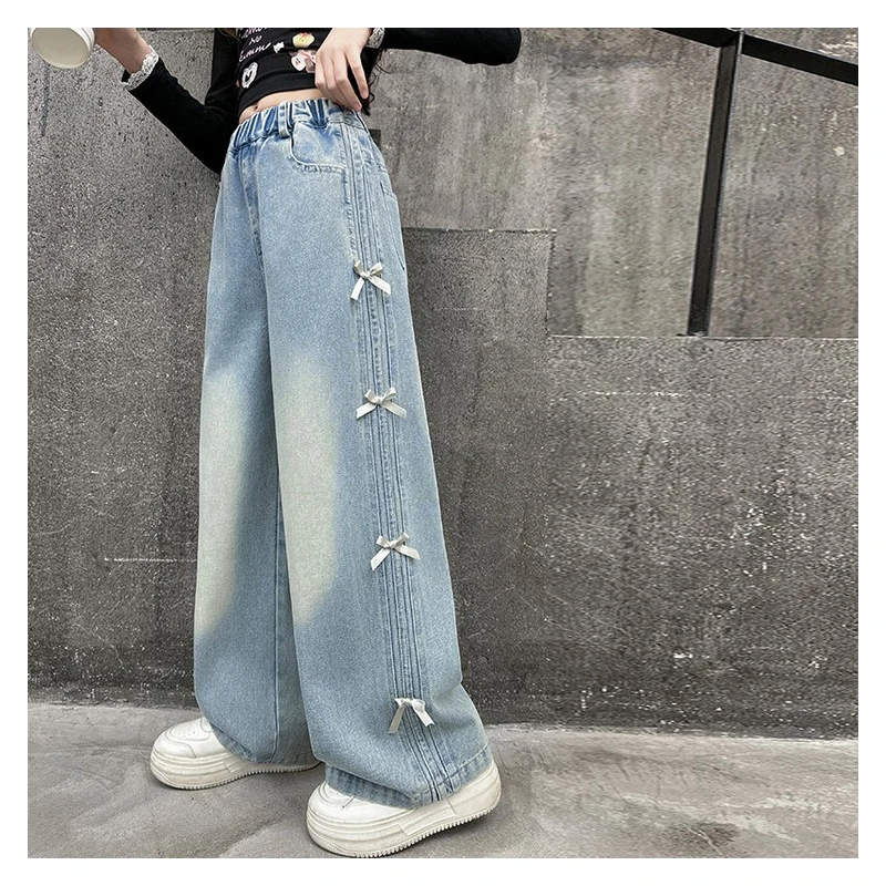 Girls Bow Tie Jeans 5