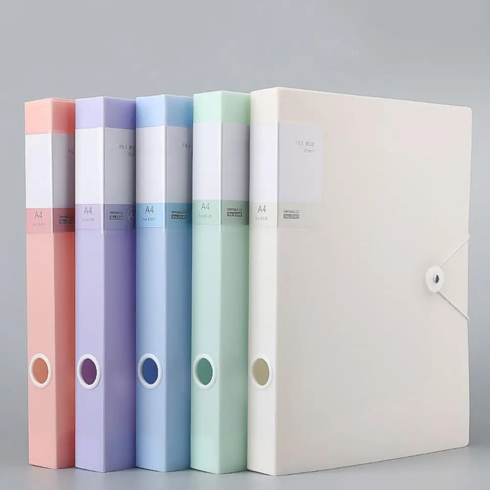 

Useful File Storage Bag Fastener Tape File Folder Organ Box Large Capacity A4 File Folder Organ Bag Dust-proof