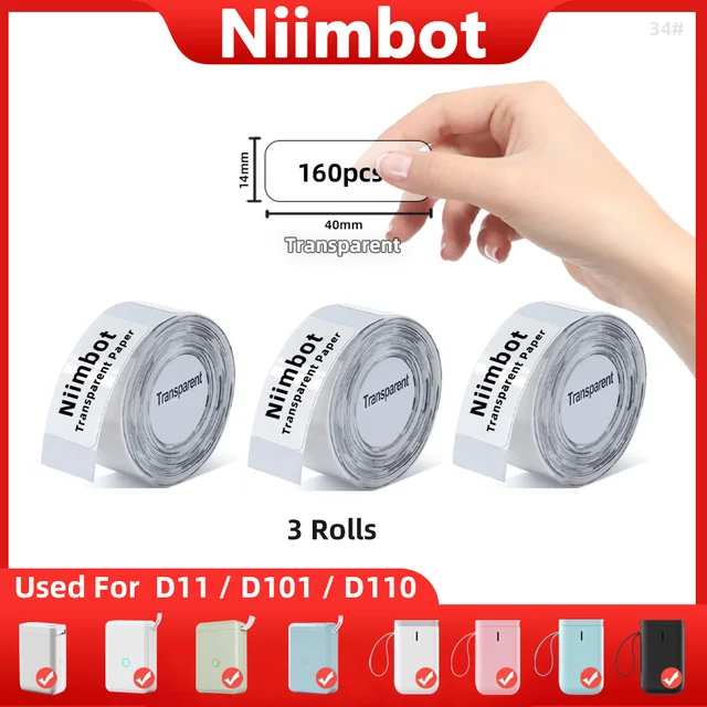 Niimbot 투명 미니 라벨 프린터: 효율성과 조직 향상을 위한 가정 필수품