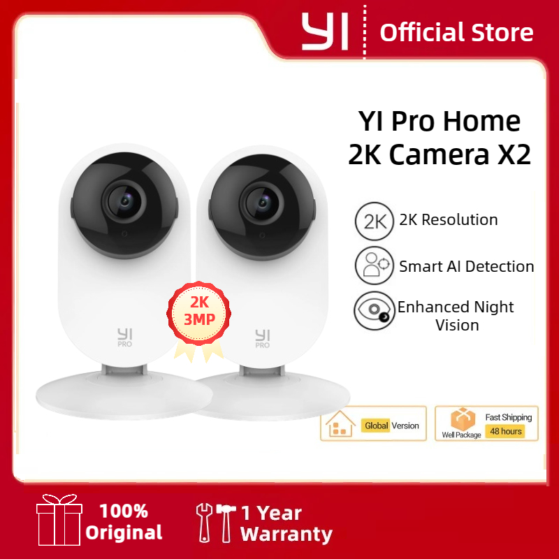  YI 2K 3MP Cameras 2/4Pack Homekit IP Security Protection System with Night Vision for Office/Baby/Nanny/Pet Monitor Wifi CCTV 