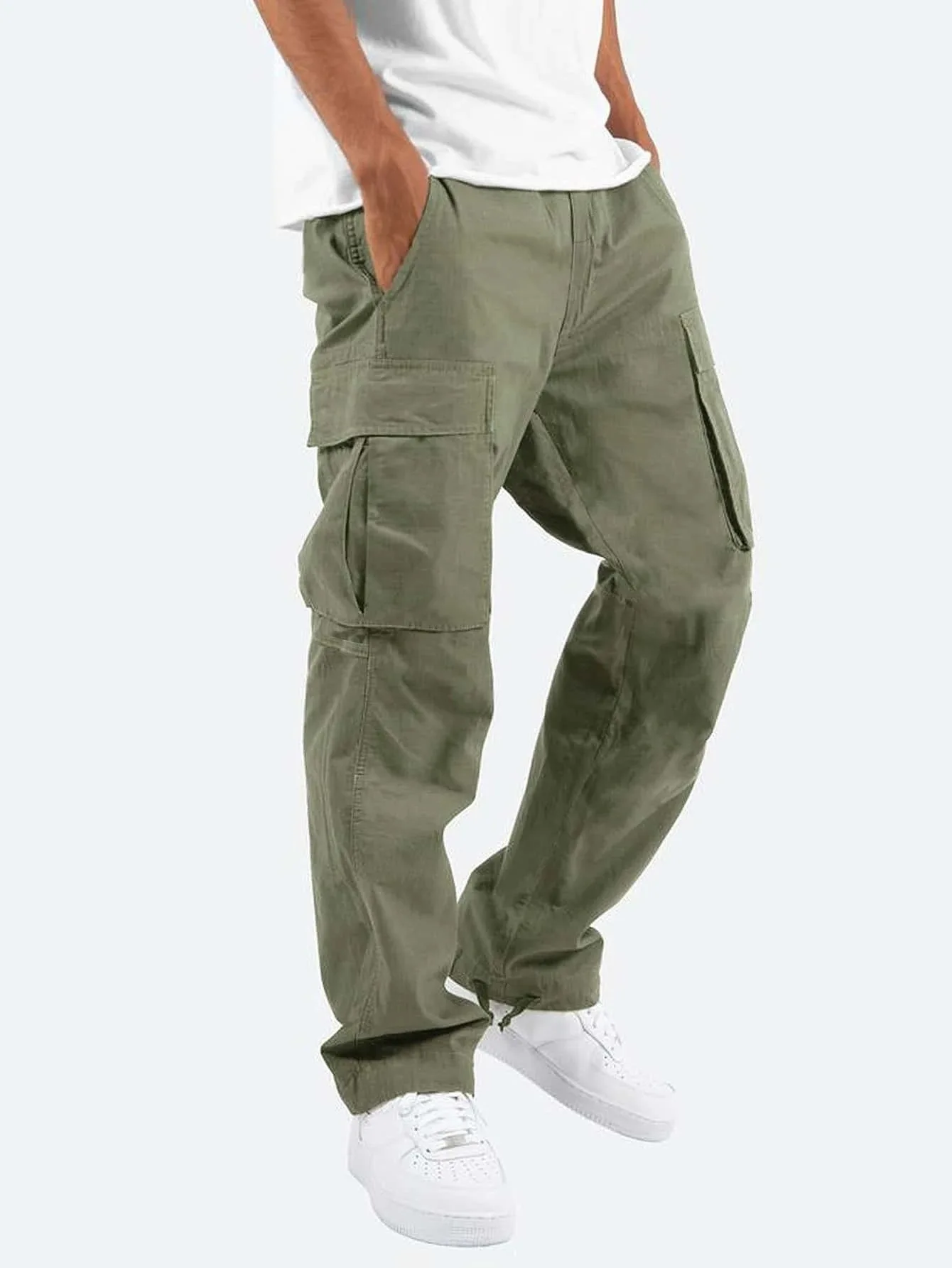 2024 New Spring Summer Street Fashion Man Pants Multi-pocket Sweatpants Overalls Baggy Casual Men's Trousers Cargo Pants S-5XL