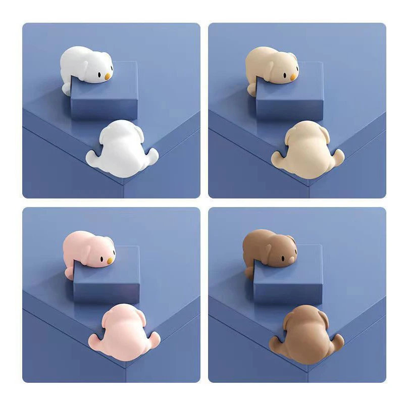 Silicone Table Corner Protector Baby Cartoon Safety Puppy Soft Anticollision Protection Edge Cover for Furniture Kids Security