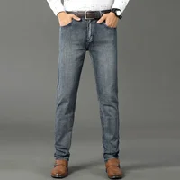 Wthinlee marque droite Stretch classique bleu noir nouveaux hommes d'affaires jean décontracté travail Denim pantalon mâle marque vêtements 6