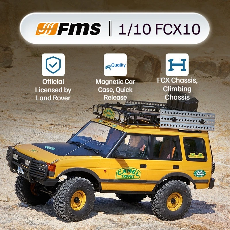 Voiture RC Land Rover RS 1:10 Range Rover noir en plein saut, roues en l'air, vitesse 60km/h