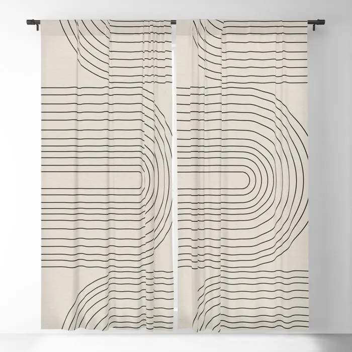 

Arch Art, Modern Pattern, Mid Century Blackout Curtains 3D Print Window Curtains For Bedroom Living Room Decor Window Treatments