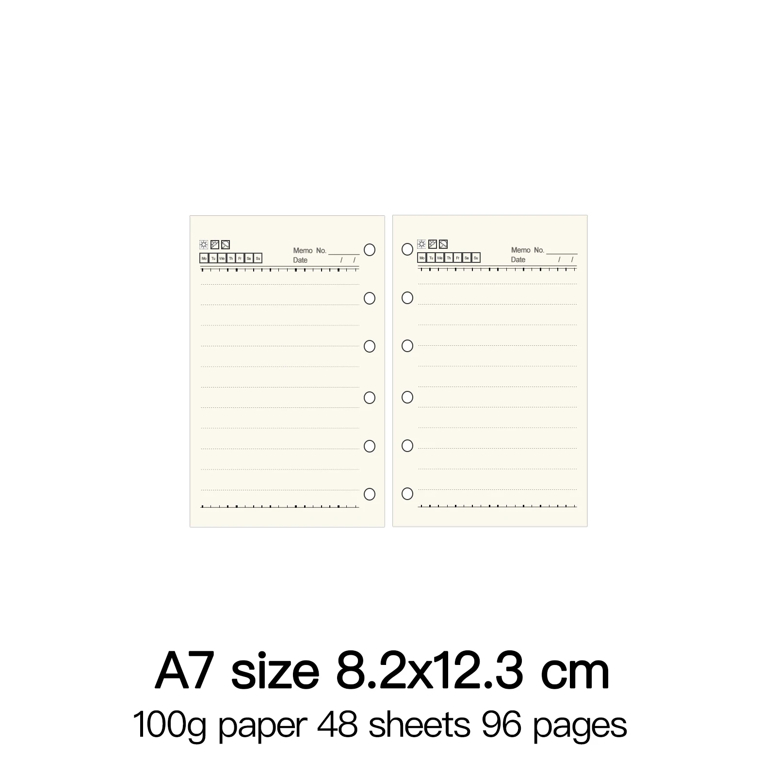 Premium Loose Leaf Spiral Notebook with High-Quality 100g Paper Inserts