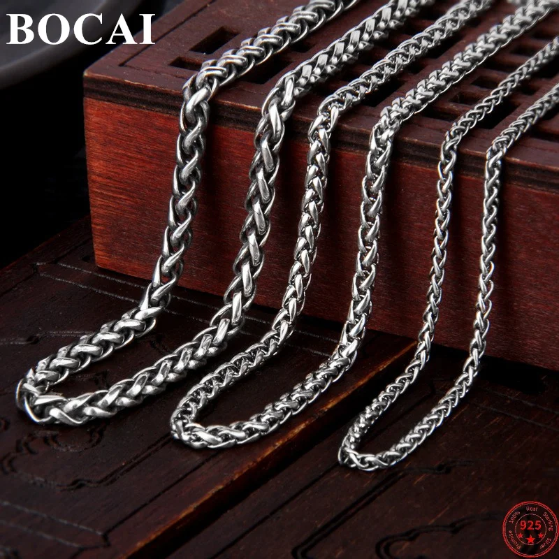 男性と女性のためのBOCAI-S925スターリングシルバーのネックレス