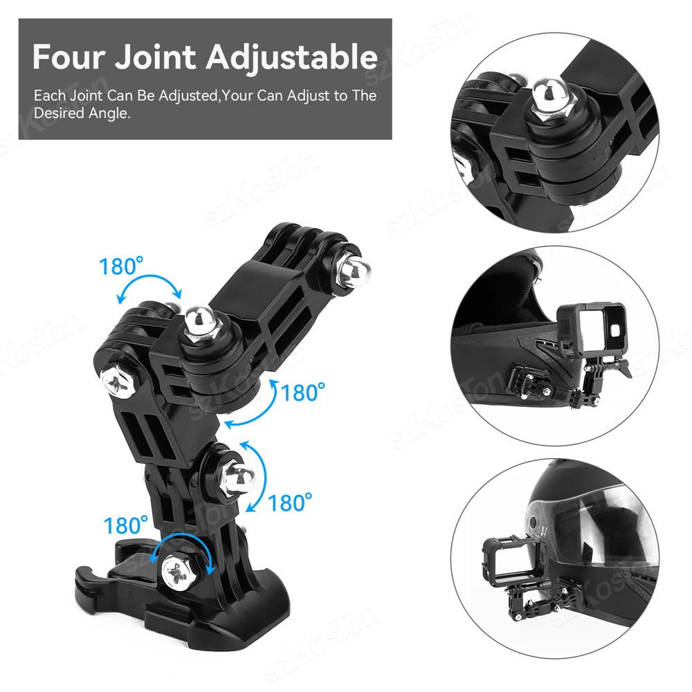 Motorcycle Helmet Kit GoPro Hero 13 12 11 10 9 Action Camera Helmet Chin Mount Go Pro Insta360 DJI Action 5 Accessories