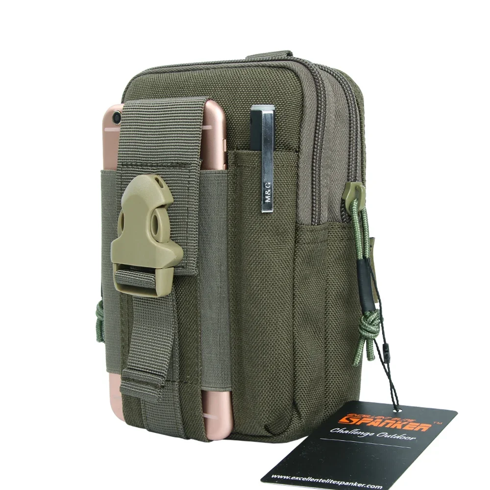 Тактическая поясная Сумка EDC Molle, двухслойный уличный военный кошелек, забавная мужская сумка для телефона, сумка на пояс для кемпинга и охоты