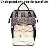 LEQUEEN Leopard Print Women Backpacks Multifunction Ladies Shoulder Backpack Large Capacity Mommy Bags Baby Changing Diaper Bags 3
