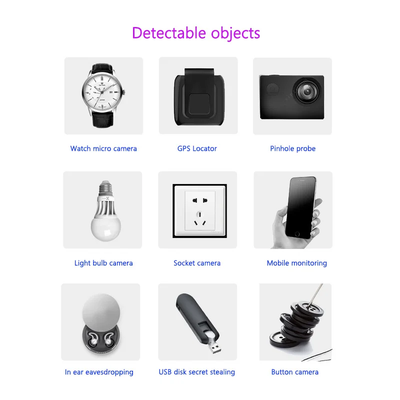 Electromagnetic Wave GPS Signal Detector Wireless Signal Scanner Anti Eavesdropping Camera Location Digital Magnetic Detection hidden camera detector,infrared camera detector,camera detector,signal detector