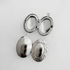 Wholesale 20pc/lot DIY New Oval Ruyi Stainless Steel Color Charms Locket Pendant Jewelry Making Family Memories Festival Gift 6