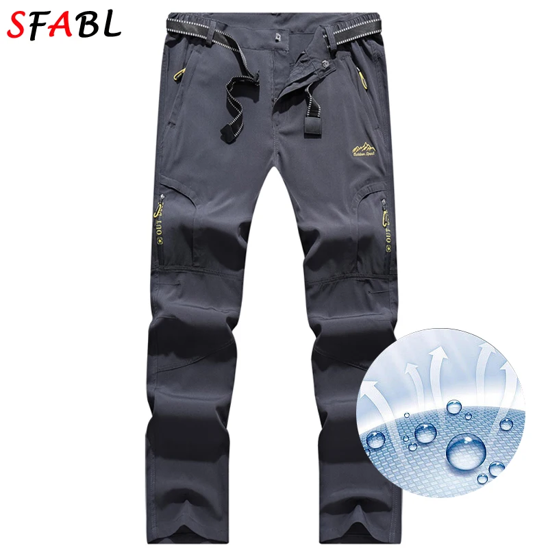 SFABL 5XL Summer Quick Dry Hiking Pants Men Stretch Waterproof Tactical  Pants Zipper Pockets Trousers Lightweight Fishing Pants - AliExpress