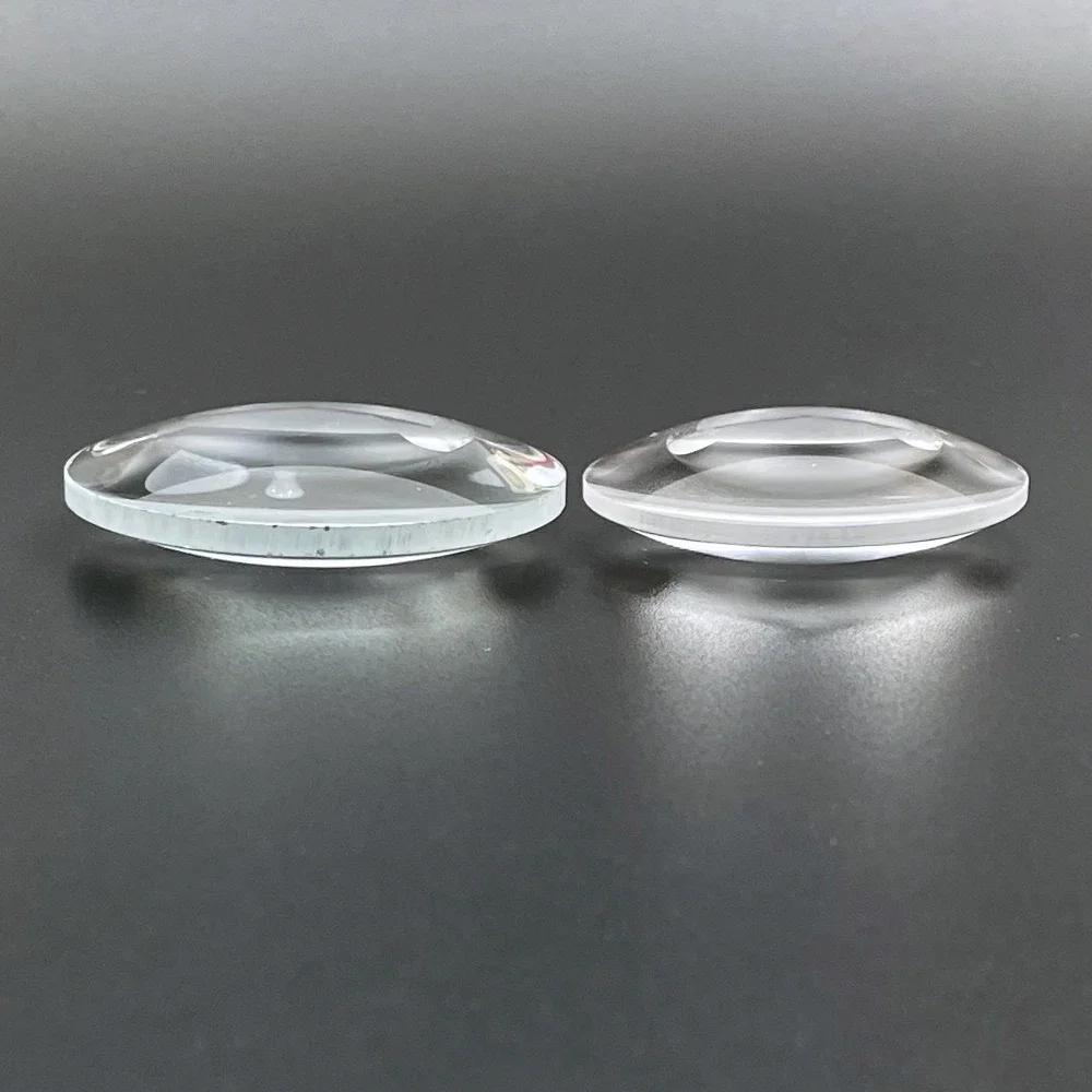 물리 실험 무대 램프용 원형 이중 볼록 돋보기, 광학 유리, 양면 볼록 렌즈, 20mm, 28mm, 30mm, 42mm, 44mm, 45mm, 50 K9