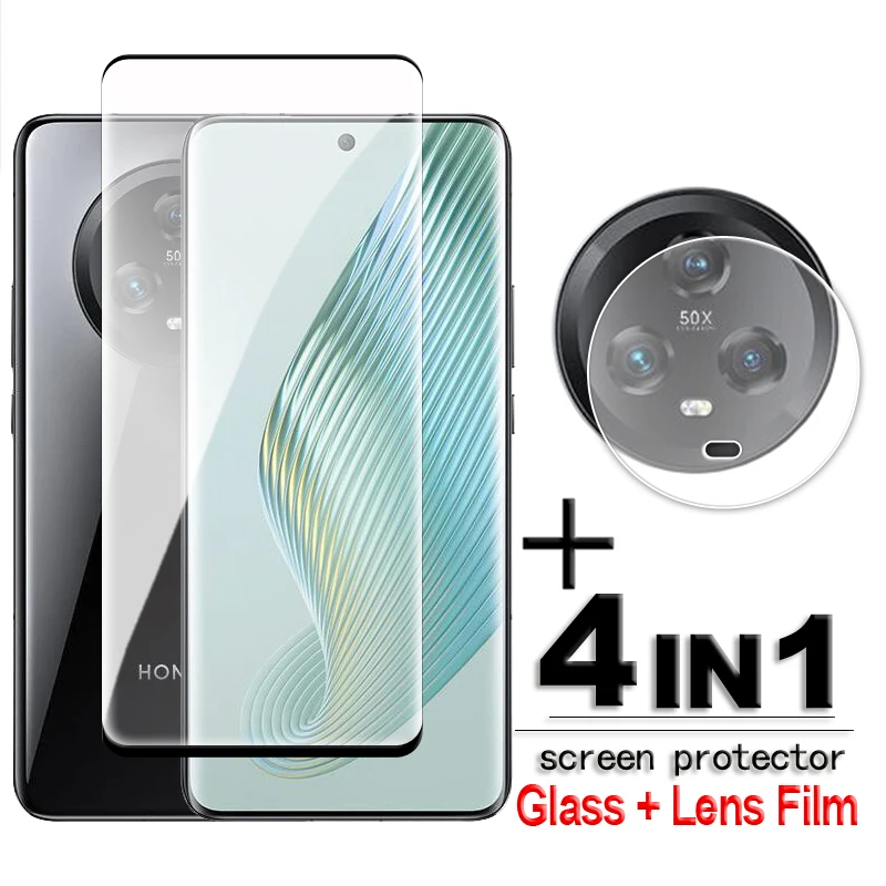 Per Honor Magic5 Glass 3D Full Cover Proteggi Schermo Curvo Honor Magic5 Pro Vetro Temperato Honor Magic5 Lens Film 6.73 Pollici