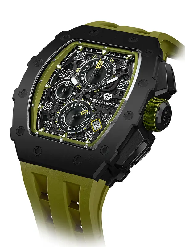 TSAR BOMBA New TB8204 Watch for Men Japan Quartz Chronograph 50M Waterproof Wristwatch Fashion Sport Clock Male Luxury Mens Gift - Image 12