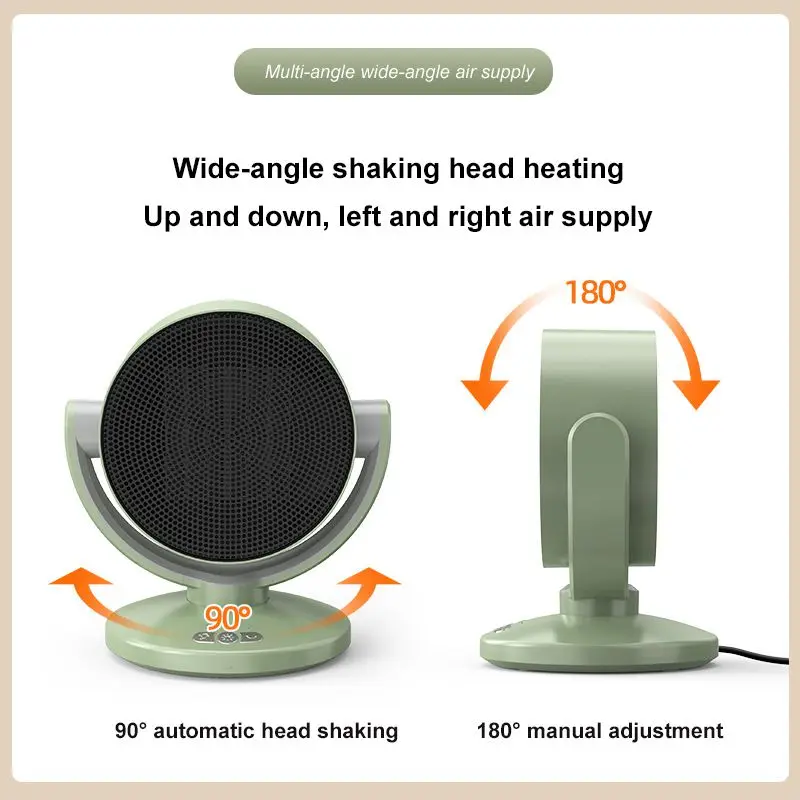 110V 220V Automatic Swing Head Air Warmer Large-area Circulating Heating Ventilator PTC Ceramic Core Rapid Heating Anti-dumping 2