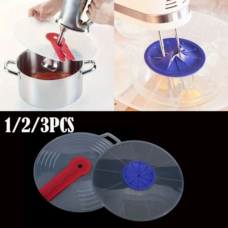 Mixing Bowl Splatter Guard PP Silicone Mixer Splatter Screen Splashproof Cover for Egg Bowl Whisks Cooking Baking Splash Guard 1