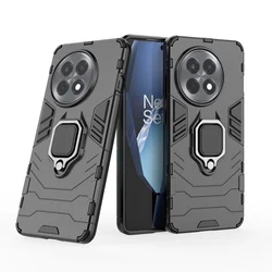 Armor Shockproof Magnetic Ring Stand Holder Case - Durable Protective Back Cover for Oneplus Ace5 Pro (Black)