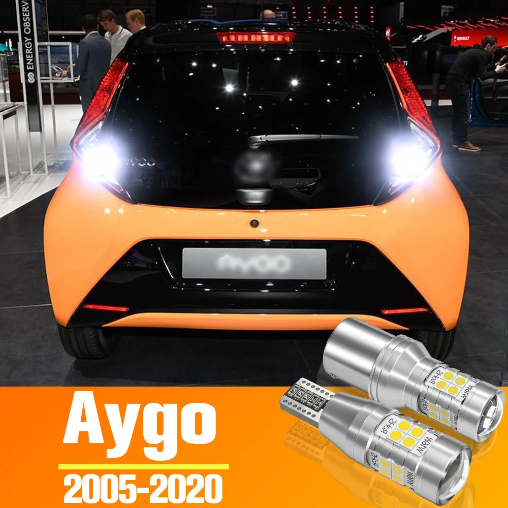 2pcsLEDReverseLightBackupBulbAccessoriesForToyotaAygo2005