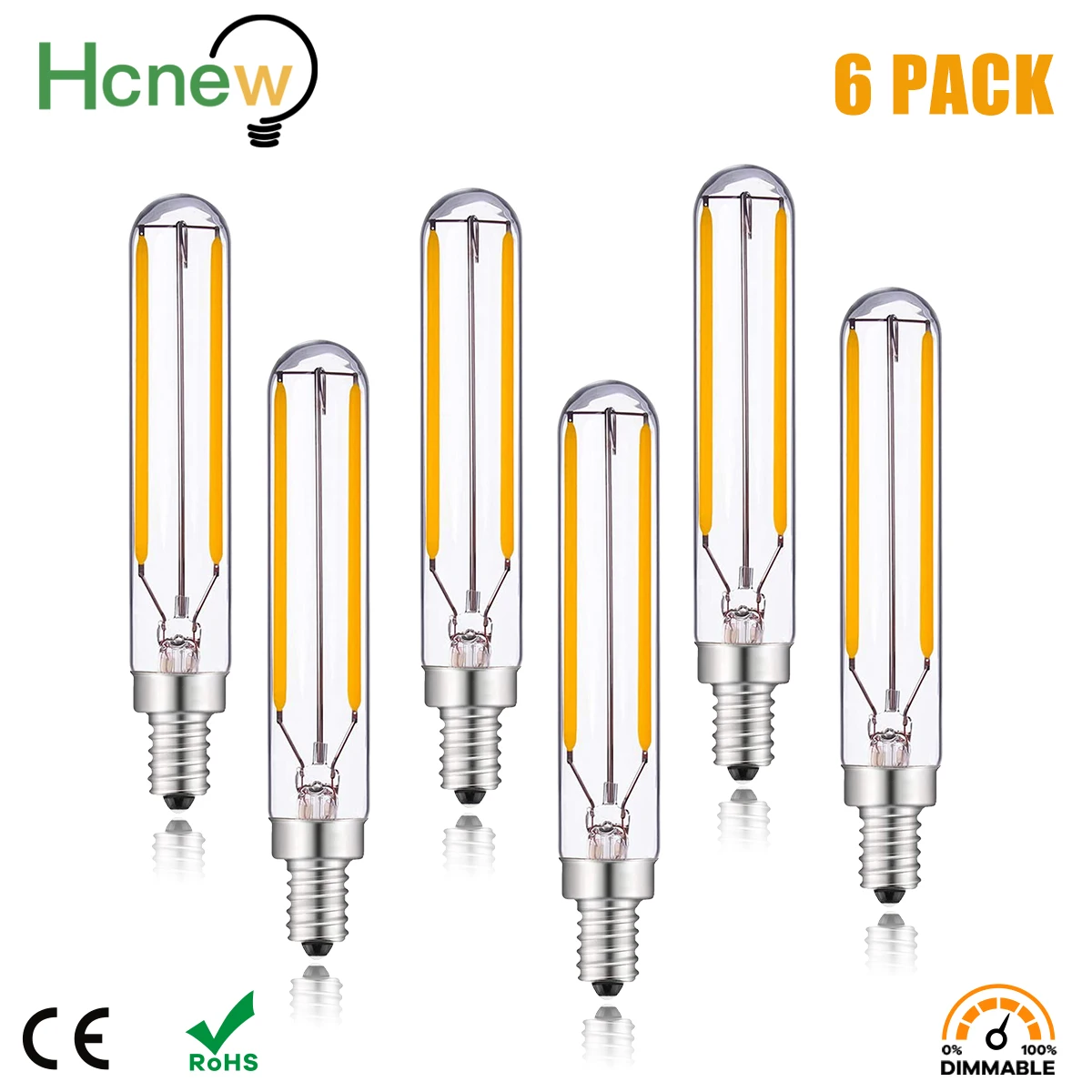 Vintage T20 Long LED Tubular Filament Edison Bulb 2700K Warm white 2W E14 Base 110V 220V Chandelier Retro Dimmable Led Light ganriland e12 e14 long tubular led filament bulbs retro t20 1w 2w dimmable candelabra t6 edison gold tint glass tube light bulb