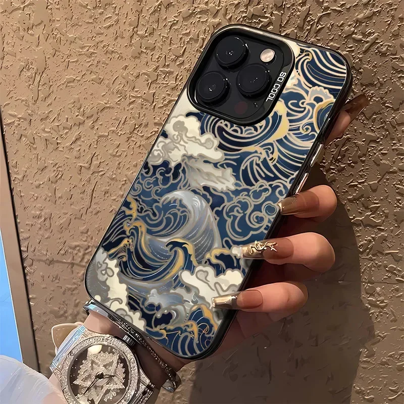 Japanese Waves Anti-Fall Matte Phone Case