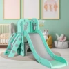 Children's Slide, Indoor Outdoor Slide Climber Playset Slide with Basketball Hoop and Storage Space for Kids Garden Backyard Toy 4