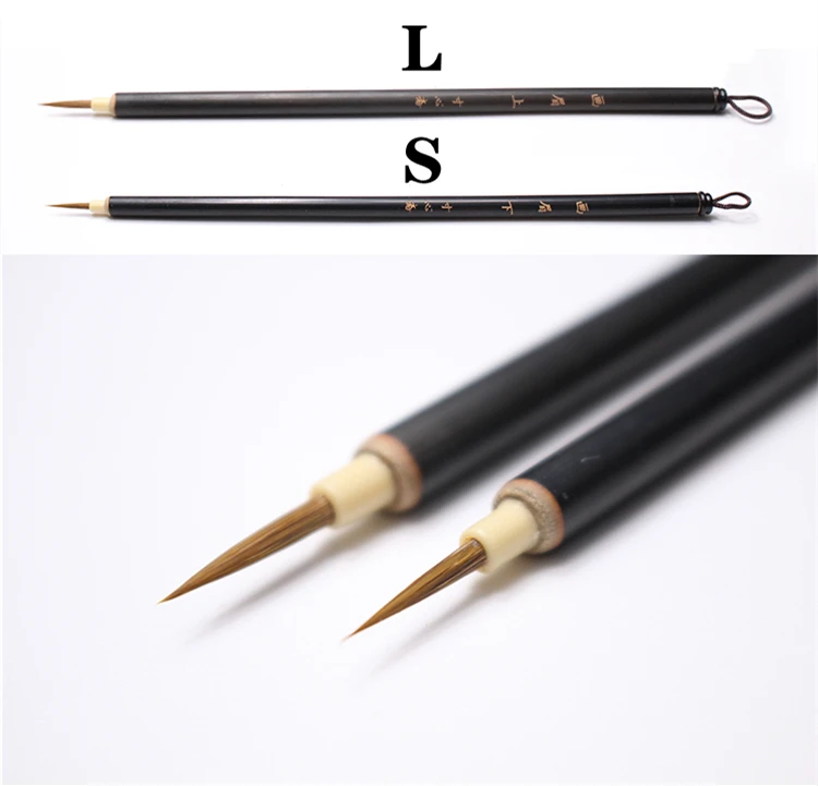 Gemischter Haarpinselstift Aquarell Chinesischer Baimiao Zeichenpinsel Chinesischer Aquarellmalerei-Linienzeichnungsstift Pinsel – Detail 3