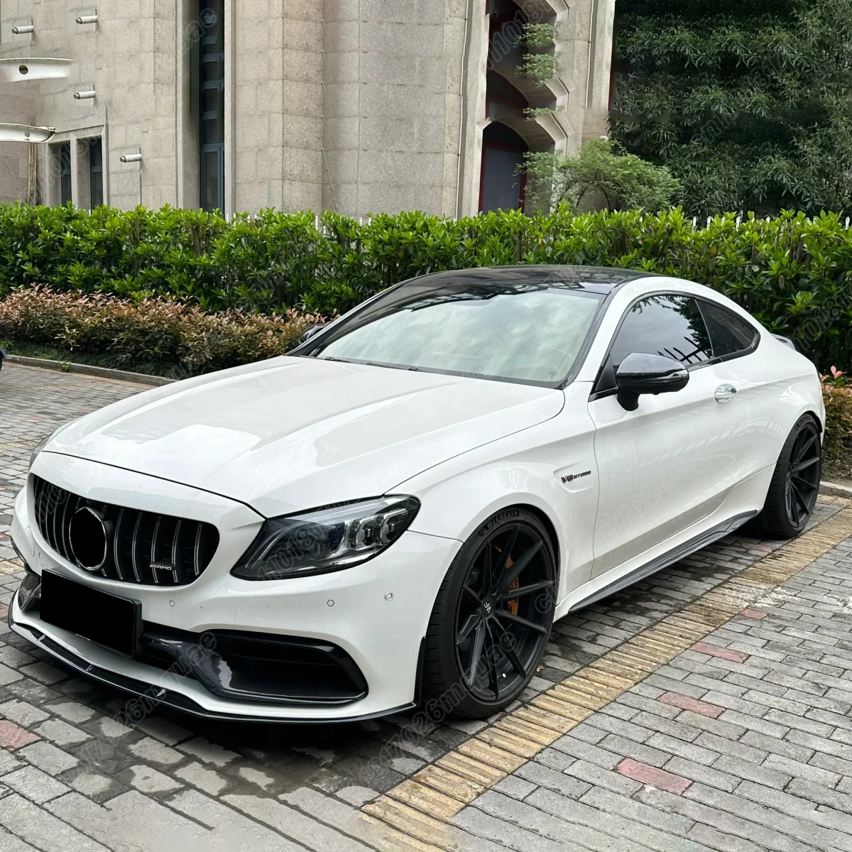 메르세데스 벤츠 C-클래스 W205 C205 C63 C63S AMG 2015 2016 2017 2018 2019 2020 2021 2022 자동차 프론트 범퍼 스포일러 립 바디 키트