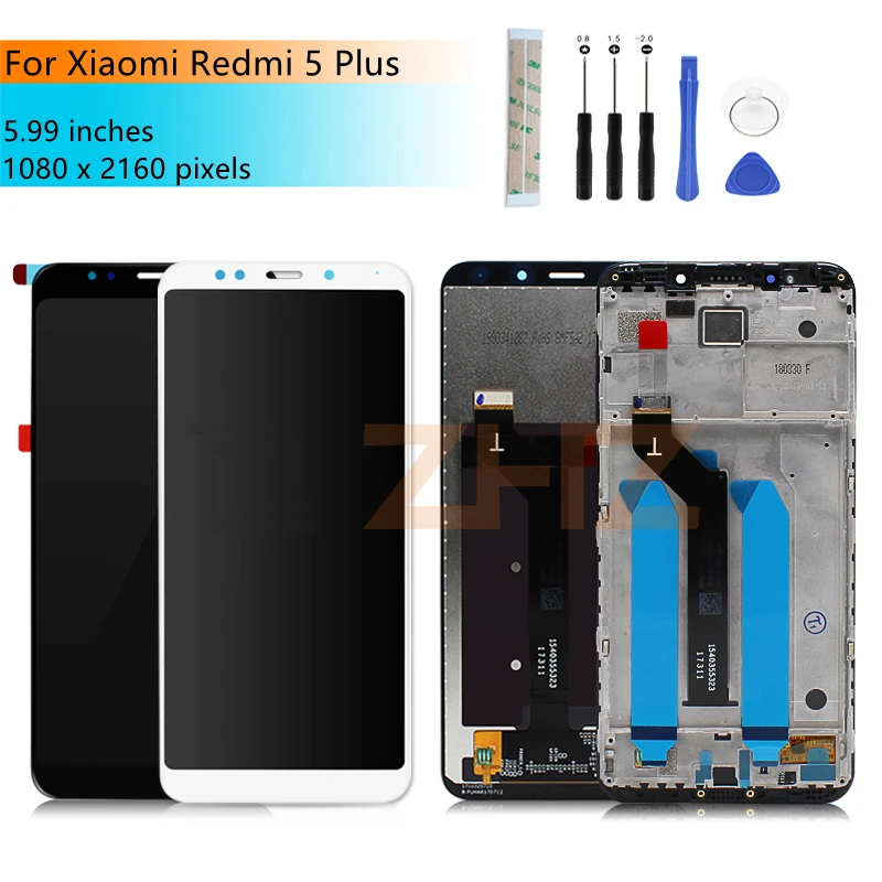 

Для Xiaomi Redmi 5 Plus дисплей сенсорный экран + рамка Redmi 5 Plus ЖК дигитайзер экран Замена Ремонт Запасные части
