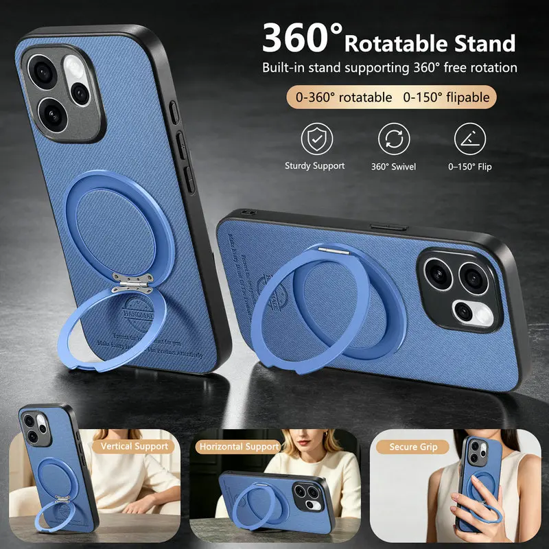 Premium Magnetic Ring Stand Luxury Case Cover