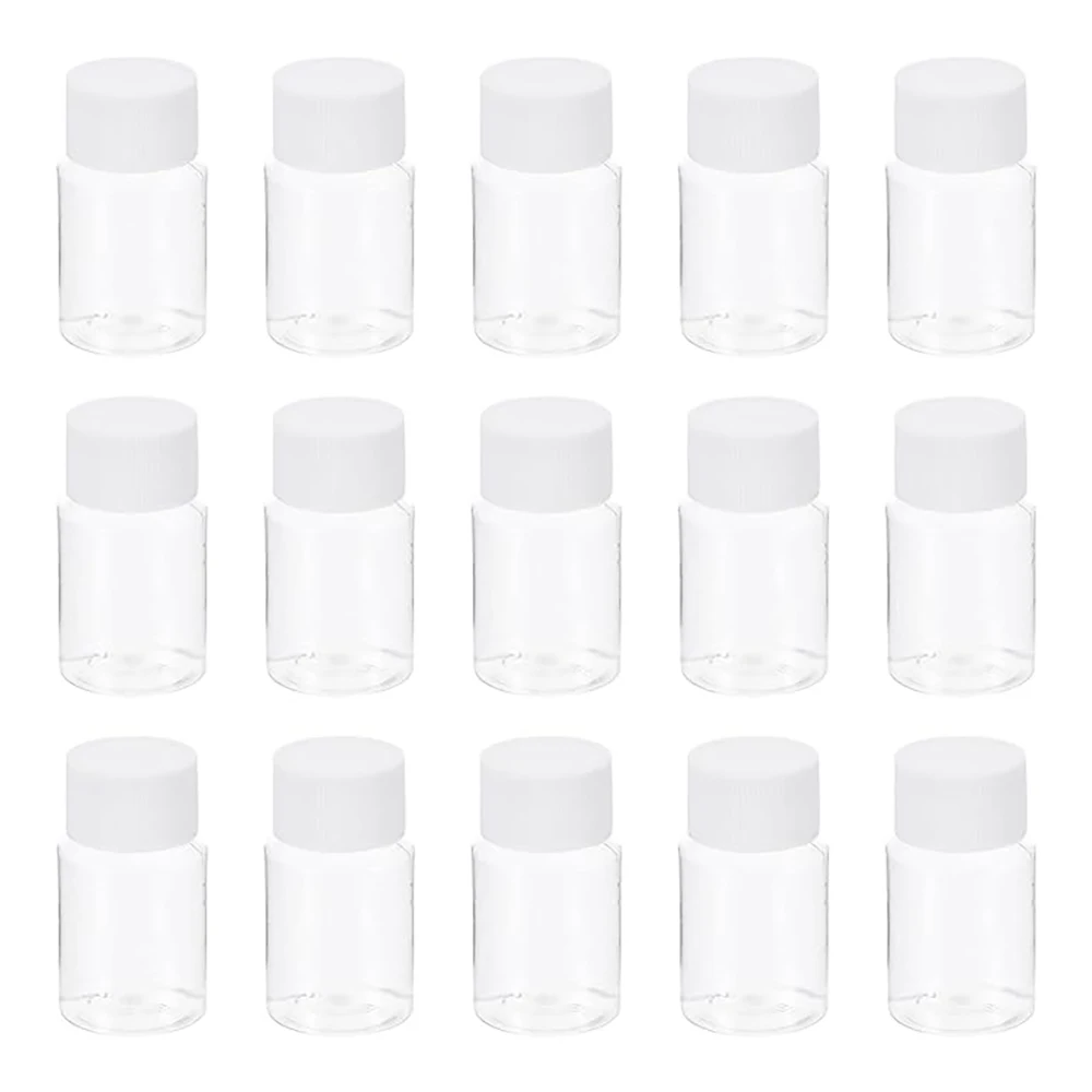 

5pcs 5ml-120ml Refillable Bottles Liquid Powder Medicine Seasoning Spice Storage Container PET Clear Empty Sealed Bottle