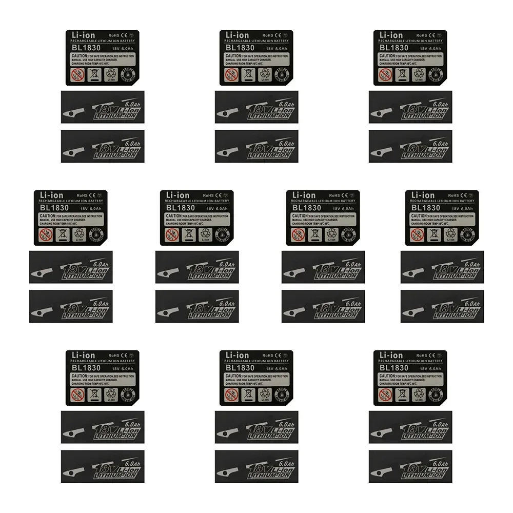 BL1830 Label Li-Ion battery 18V 3.0Ah 4.0Ah 5.0Ah 6.0Ah 9Ah Sticker Tag rechargeable battery 10 Sets For Makita 18V Battery Drill Hammer Wrench