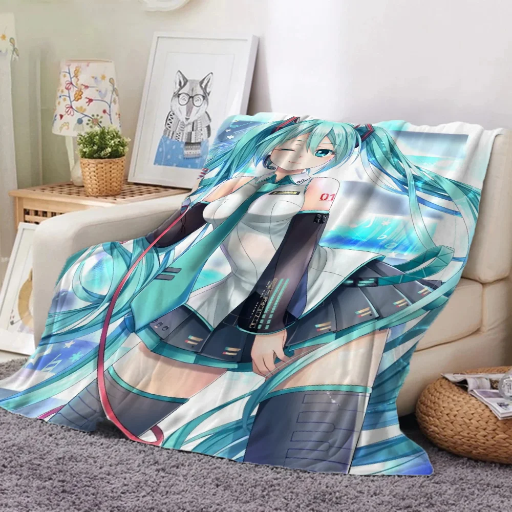 고품질 소재와 섬세한 디자인의 실용적이면서도 심미적인 Hatsune M-Miku 담요