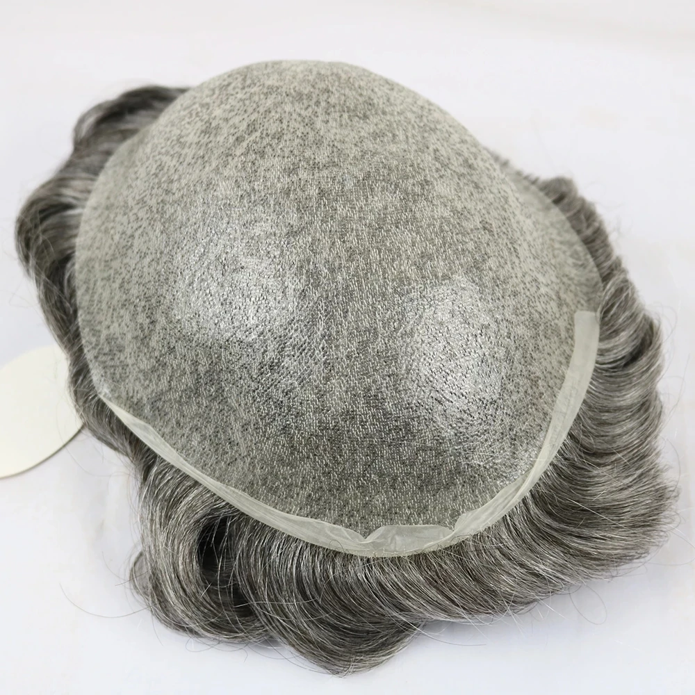 Human Hair Toupee Natural 90Density Capillary Prosthesis System Hairpieces Super Thin 0.02mm Skin Base Natural Hairline Men
