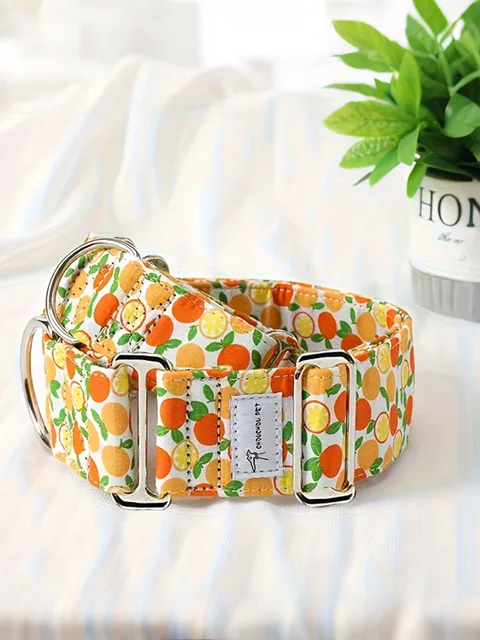 Martinagle Wide Adjustable Dog Collar, Soft Patterned Anti-Pull Collar for Medium-Sized Dogs, Suitable for Italian Greyhounds, Whippets, and Visual Hunting Dogs 5