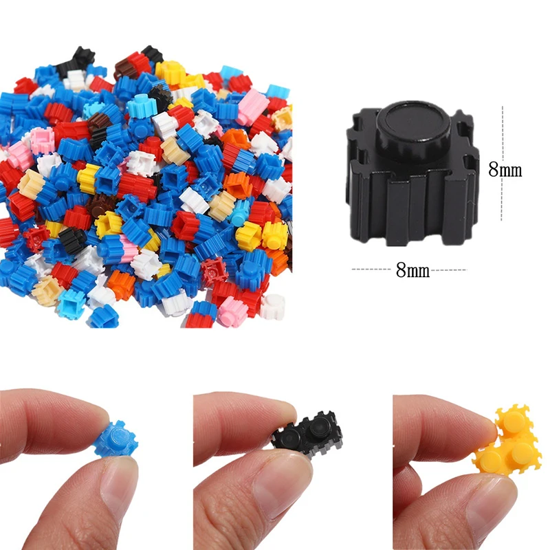 Building Block Toys 500Pcs Micro Diamond Building Blocks 8*8mm DIY Creative Small Bricks Model Figures for Children