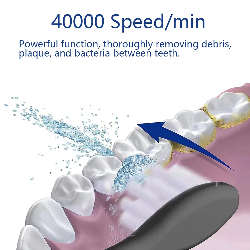 Toothink Sonic Electric Toothbrush USB Rechargeable Smart Timing Tooth Brush Teeth Clean Whitening Toothbrush Replacement Head 4