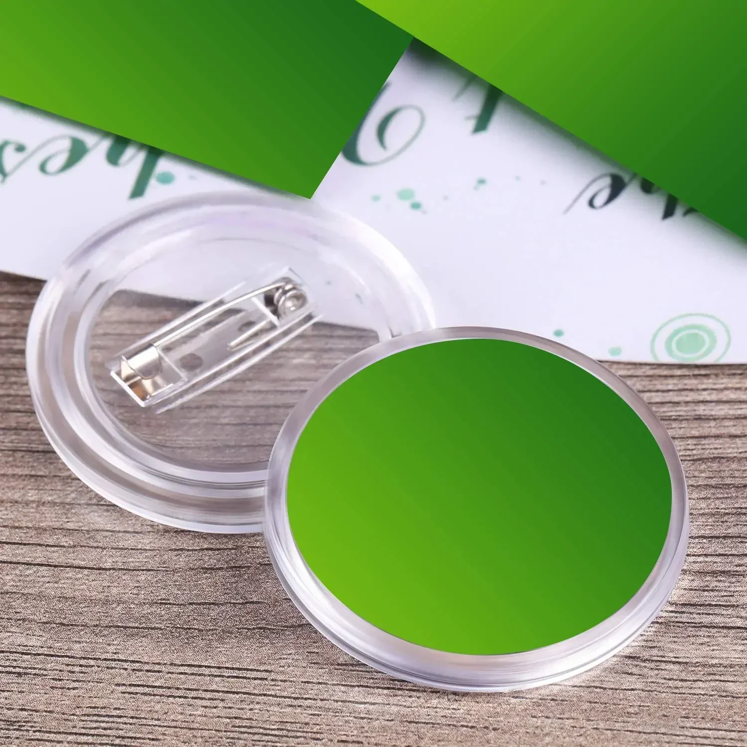 10/30/50 Stück Acryl-Anstecknadeln mit Schnappverschluss, wiederverwendbare transparente Anstecknadeln für DIY-Bastelarbeiten, Fotowände und individuelle Buttons – Detail 1