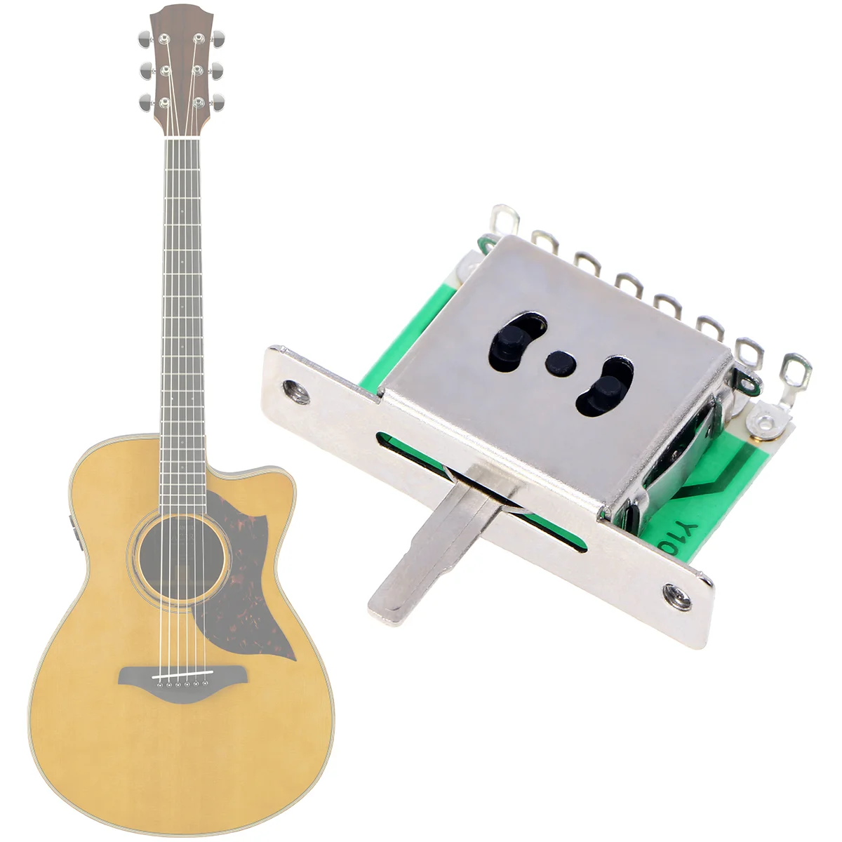 Way Blade Selector Switch Manopola Bianca Per Chitarra Elettrica Strat Stratocaster Guitar