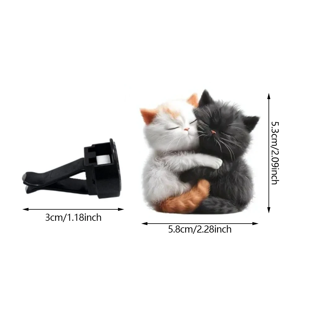 Cat-Shaped Car Air Freshener Vent Clips - Aroma Diffuser & Interior Decor