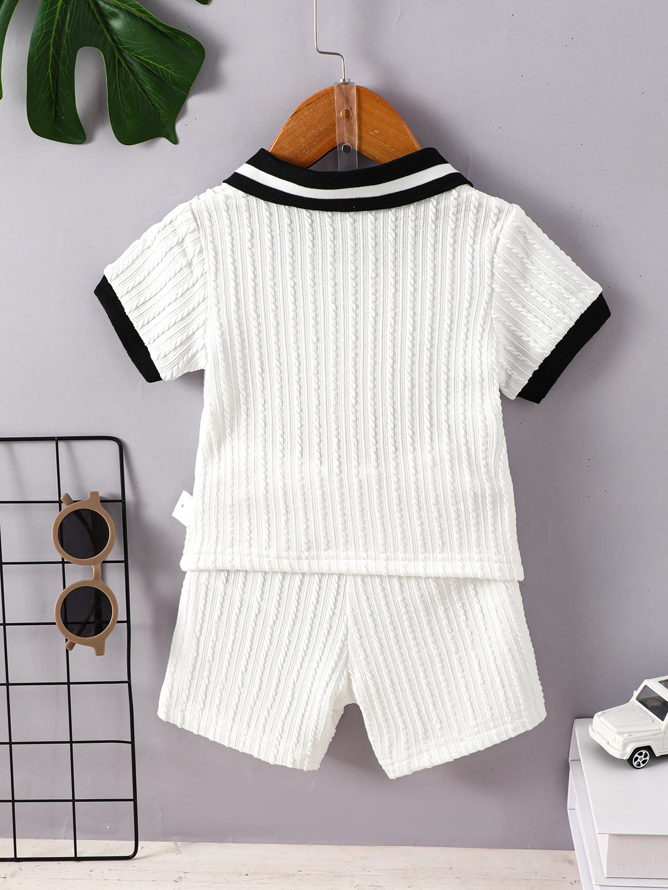 Baby Boy Shorts Set Lapel Short Sleeve T-Shirt Elastic Waist Pants baby boy outfits boys shorts set