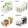 Refrigerator Organizer Bin Clear Plastic Food Storage Organizer Fridge Storage Box With Divider Freezer Pantry kitchen Organizer 6