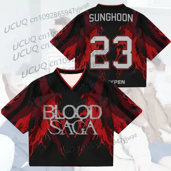 2026 Kpop Fans Support Crimson Awakening Blood Saga Enhypen World Tour Jersey Streetwear Plus Size Short Sleeve Tops T-shirt 1