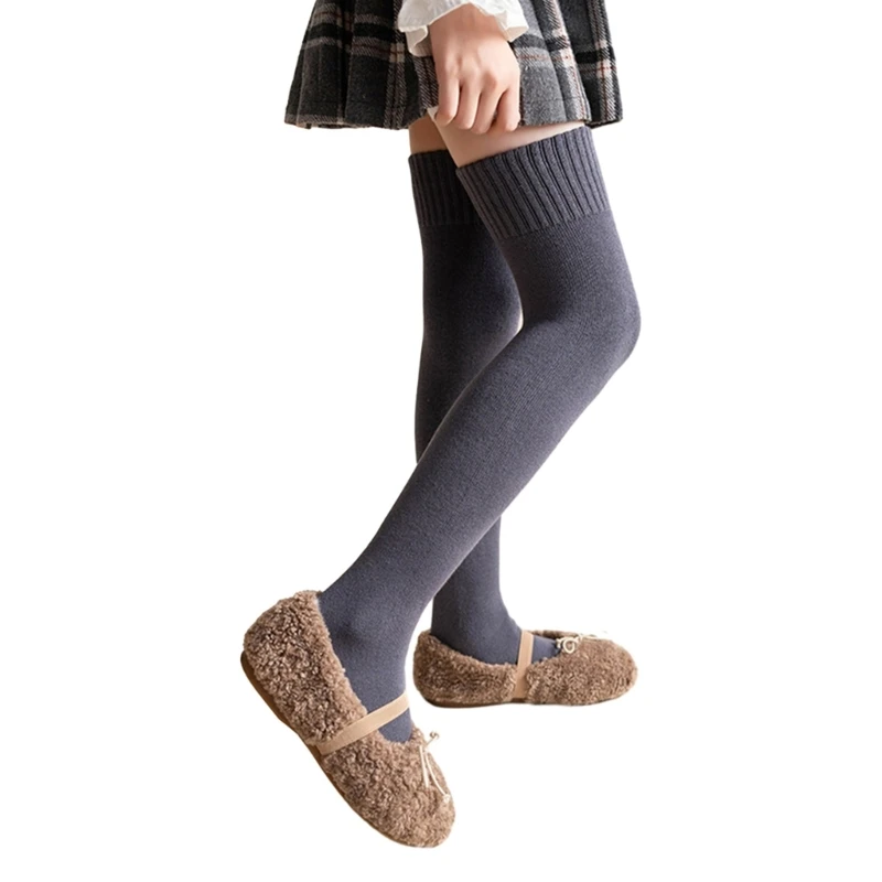 Children Dress Thigh High Socks for Autumn Thick Stretchy Over The Knee Socks Winter NonSlip Elastic for Kids Girl