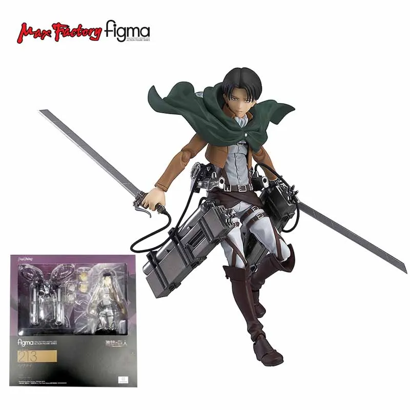 

[In Stock] Original Genuine Max Factory figma 213 Levi Ackerman Attack on Titan 14CM PVC Action Figure Anime Figure Model Toys