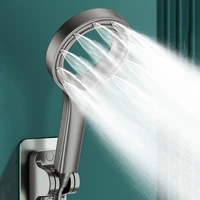 Single Mode Spray Shower Head Spa High Pressure Big Panel Booster Shower Head Bathroom Faucet Accessory Set Hose Bracket 2024 1